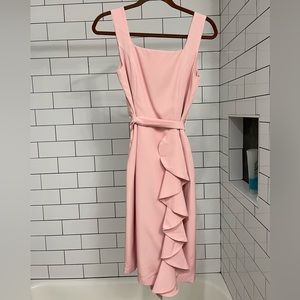 TCEC Pink Midi Frill Dress
